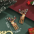 Cross-Border Personalized Christmas Alloy Earrings Christmas Hat Colorful Star Dot Diamond Christmas Tree Elk Gingerbread Man Earrings