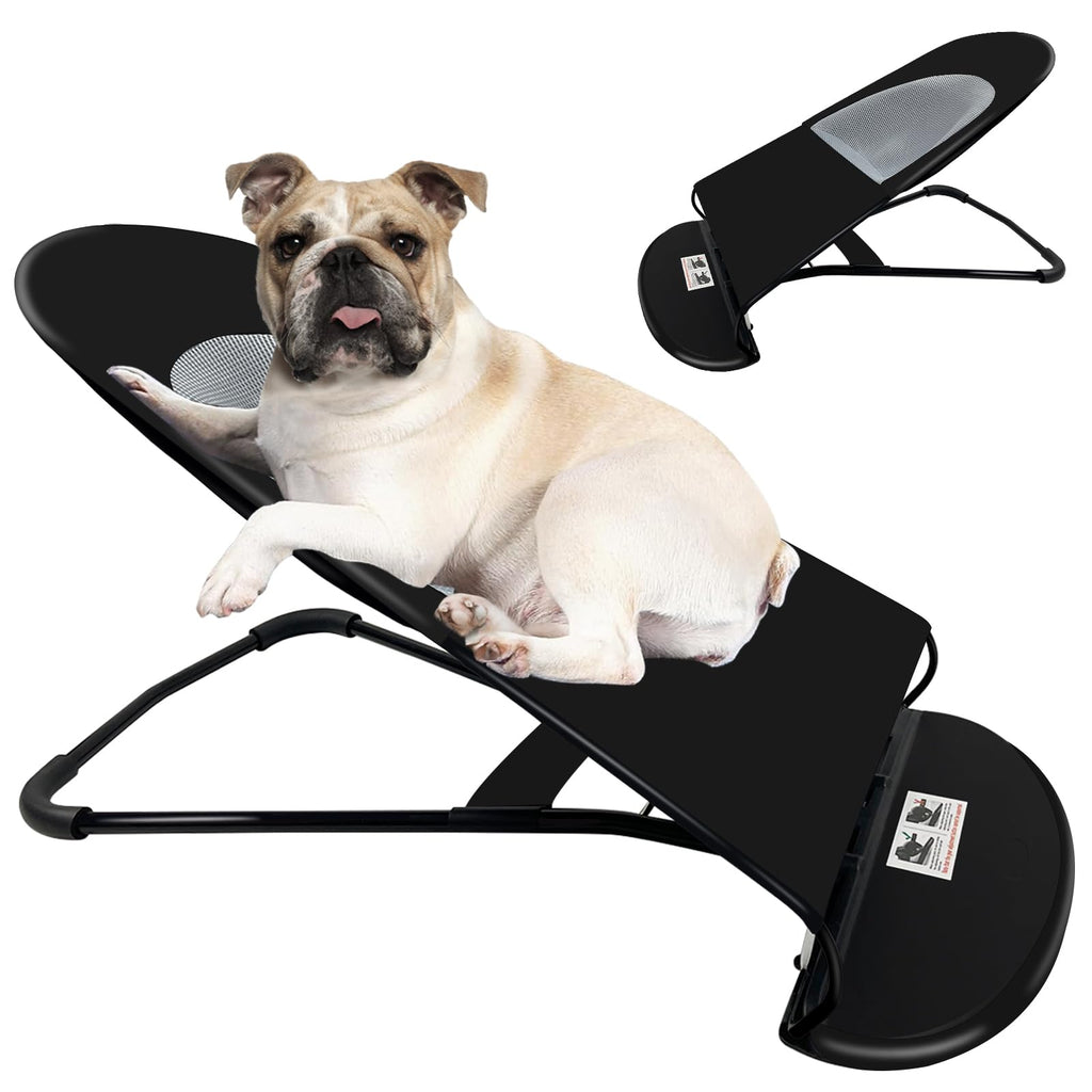 MUNLIT Dog Rocking Chair Portable Pet Rocker Bed Washable Dog Cots Beds for Small Dogs Puppy Folding Rocker Sofa Bed for Pets Under 22lbs/10Kg