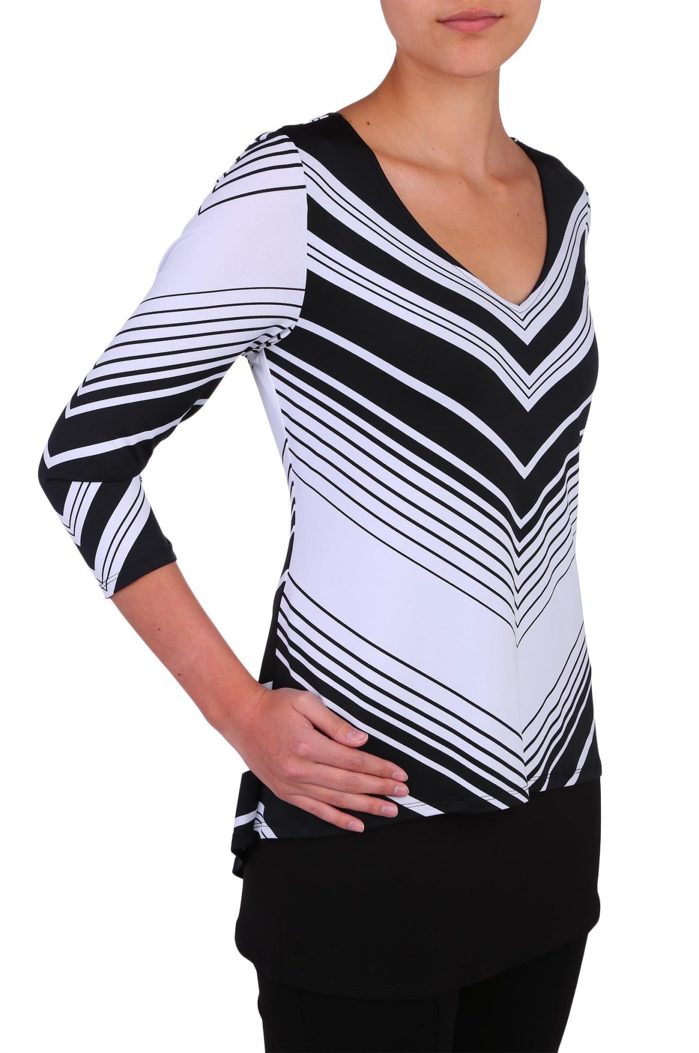Double Layer Tunic Top - Comfortable Stretch Essential Blouse