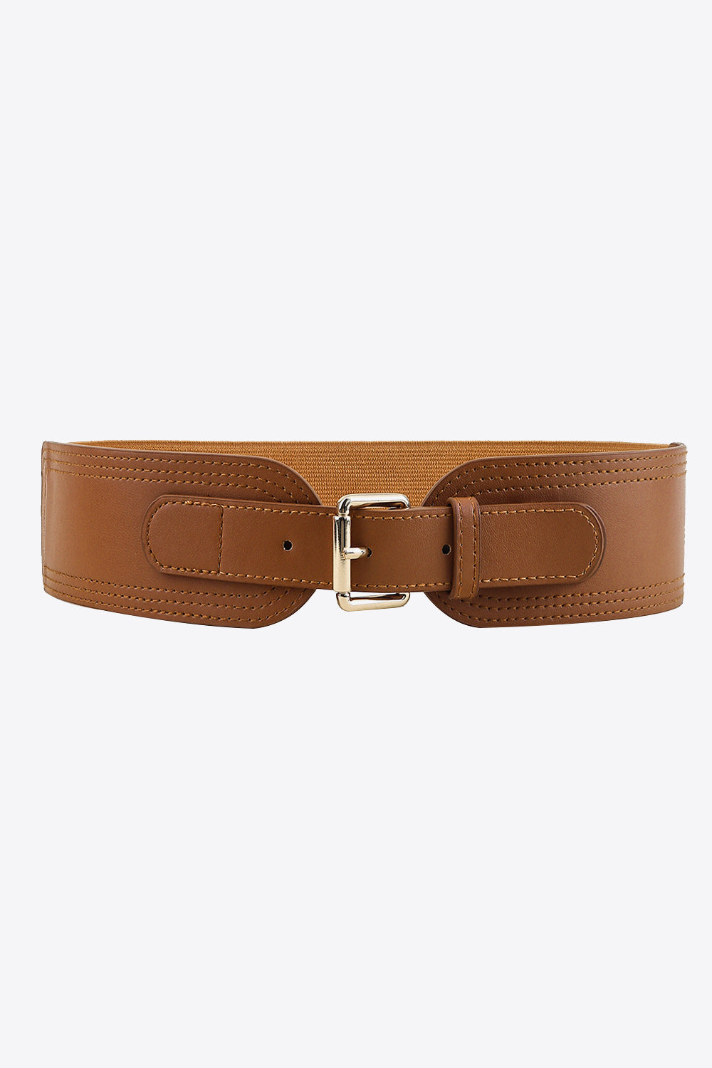 Wide Elastic PU Belt with Buckle for Women Casual Formal Style - Image 5