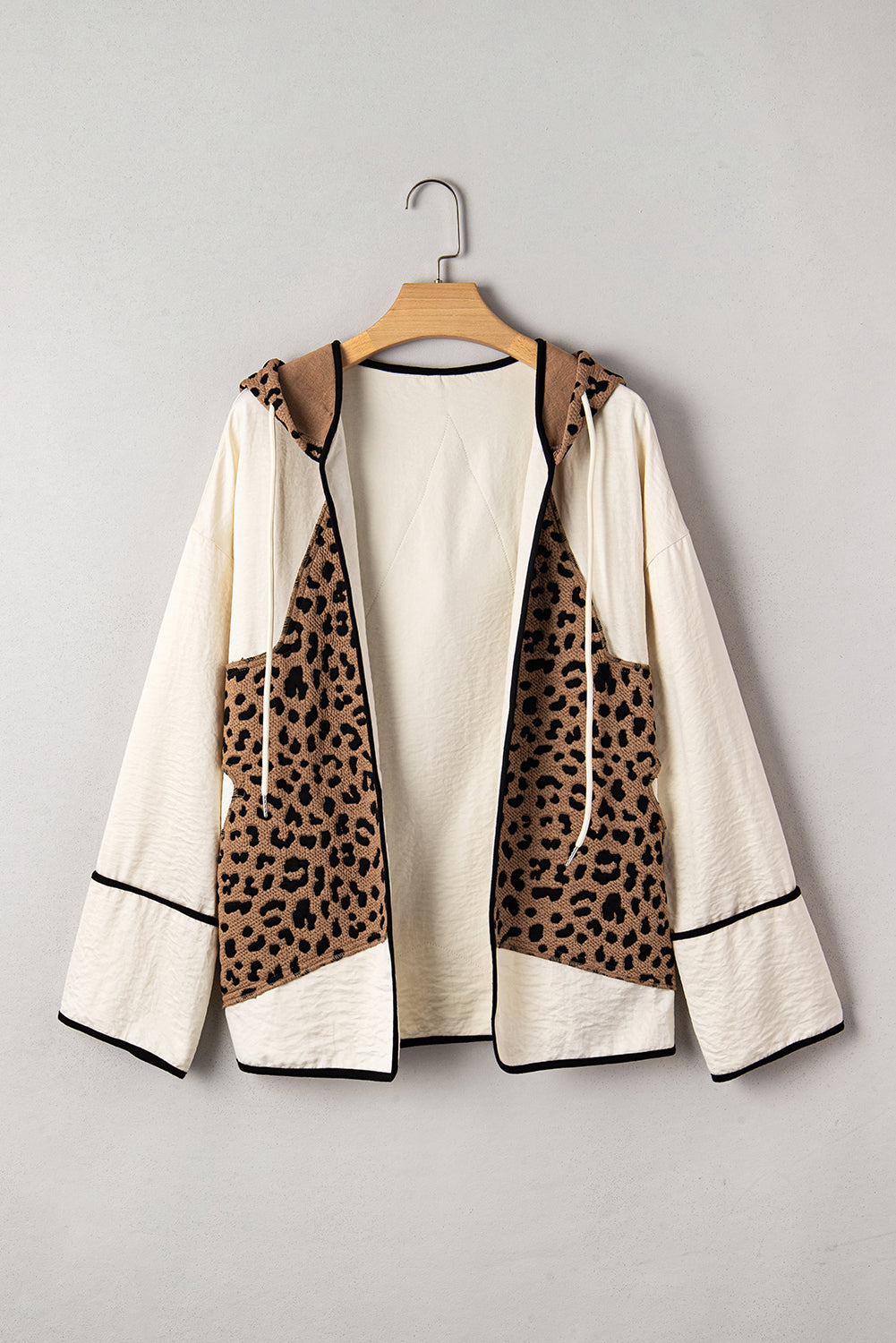 Abigail Piping Open Front Jacket