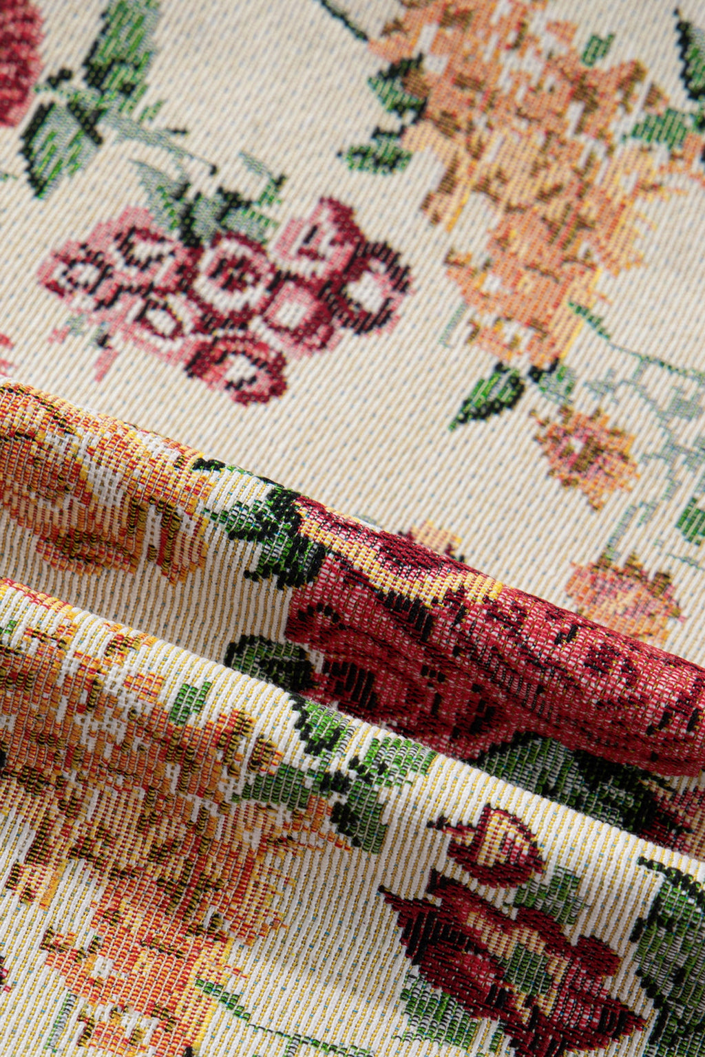 Button Front Scallop Mini Jacquard Floral Skirt