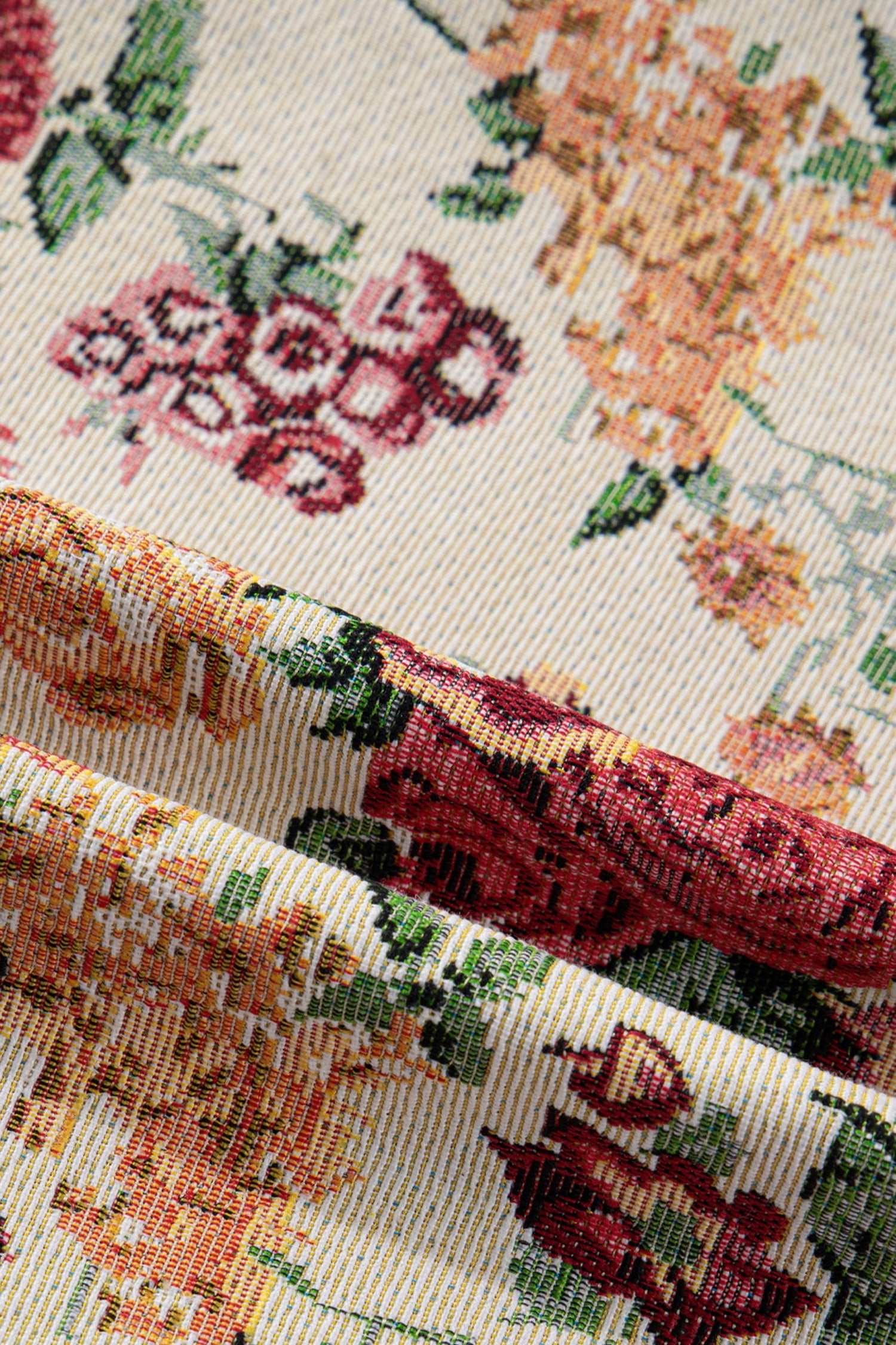 Button Front Scallop Mini Jacquard Floral Skirt