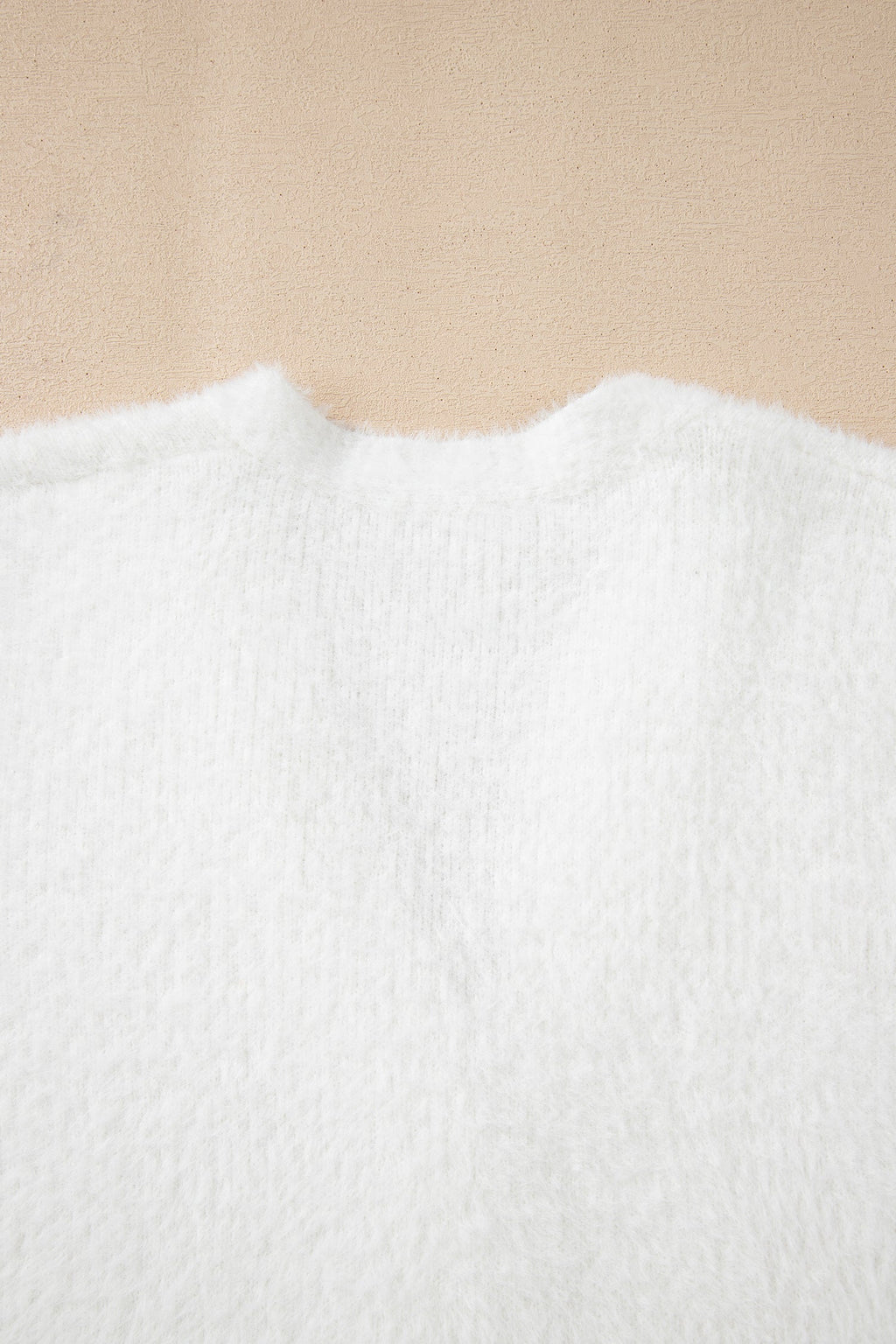 Solid Fuzzy Button-Front Cardigan