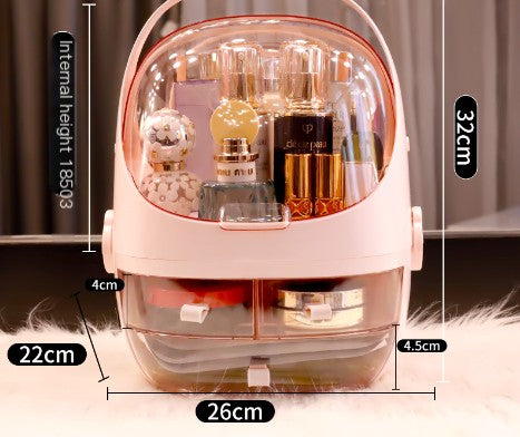 Portable Makeup Organizer Box for Desktop Storage