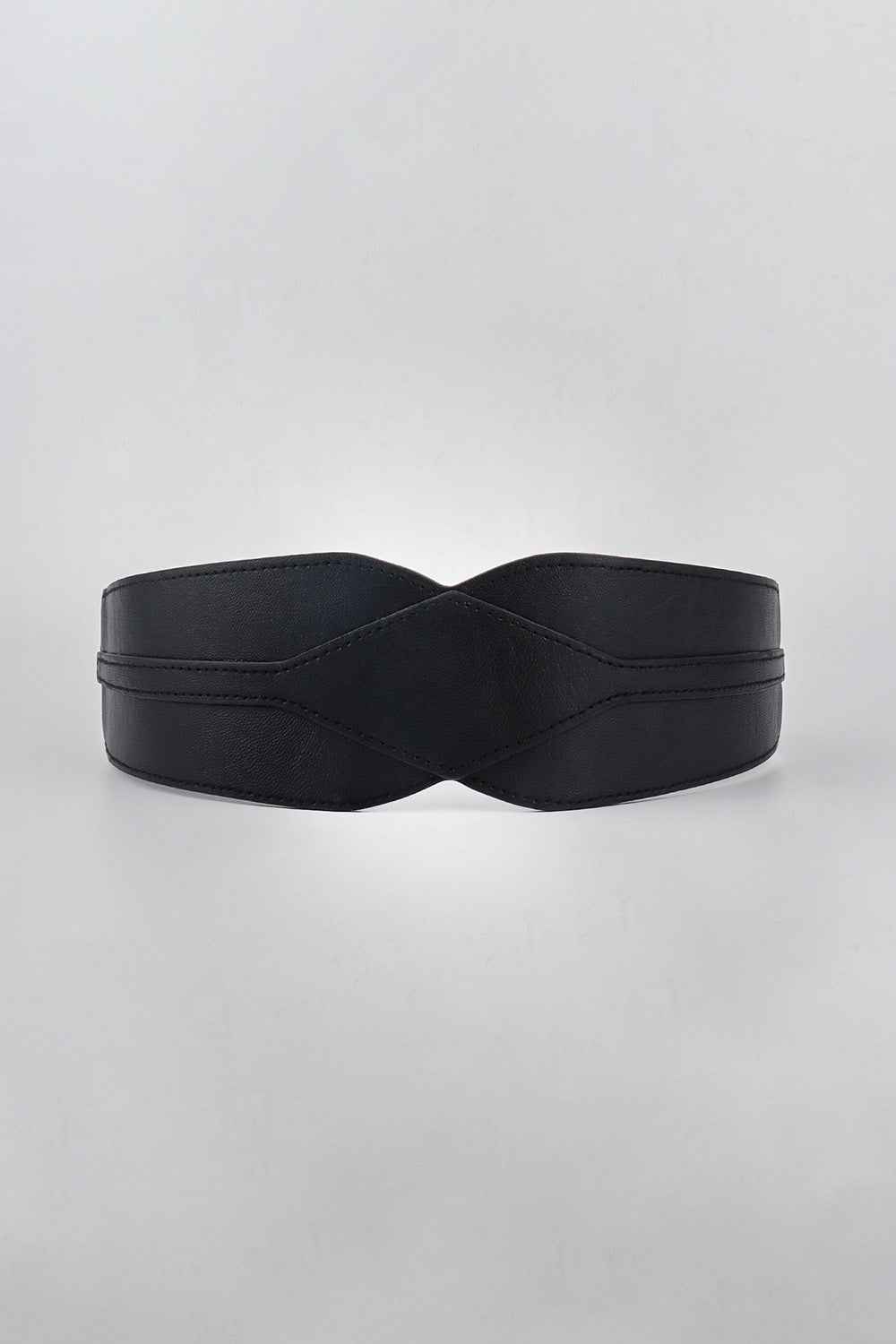 Wide Elastic PU Belt Adjustable Fashion Waist Accessory