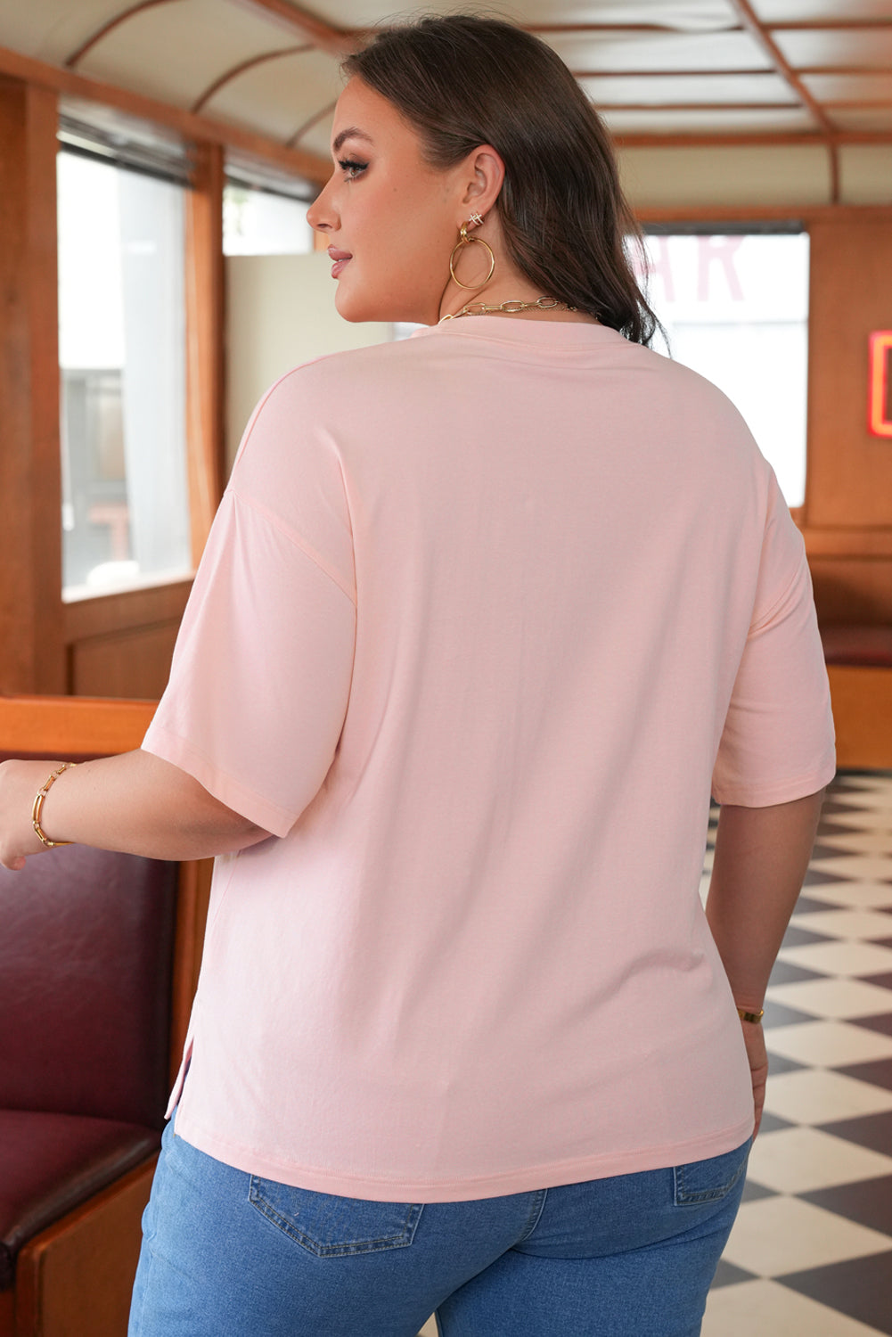 Diana Plus Size Eyelet Lace Star Top