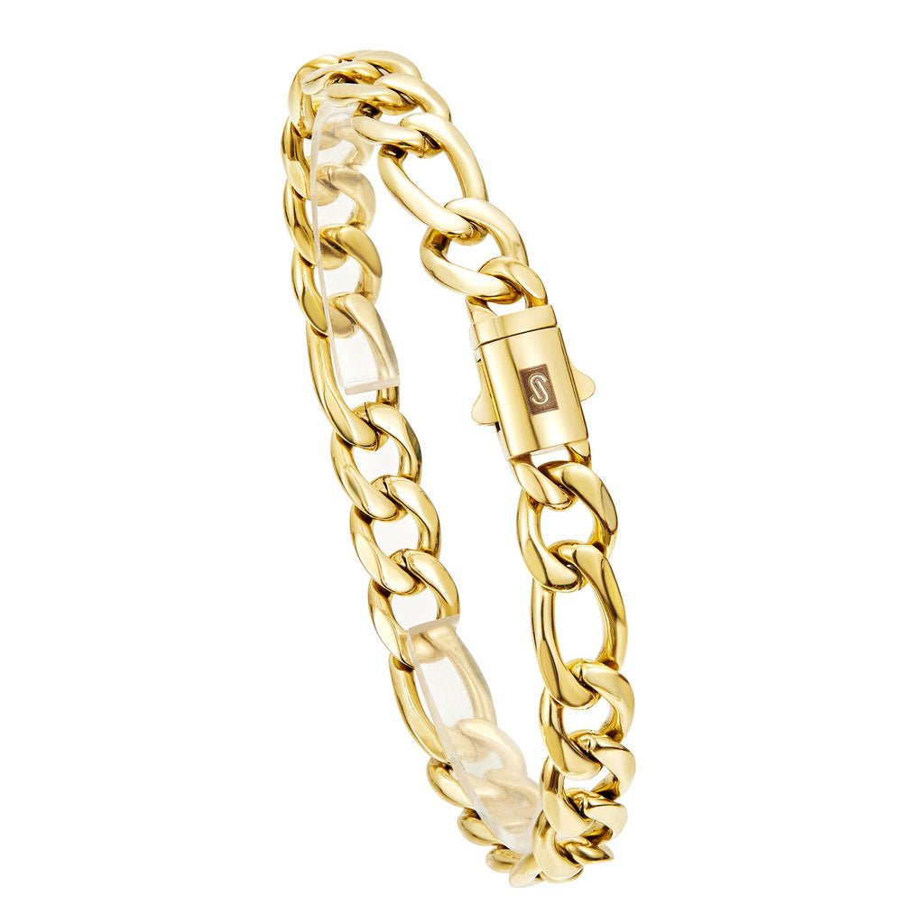Stainless Steel Polished Buckle Mens Necklace