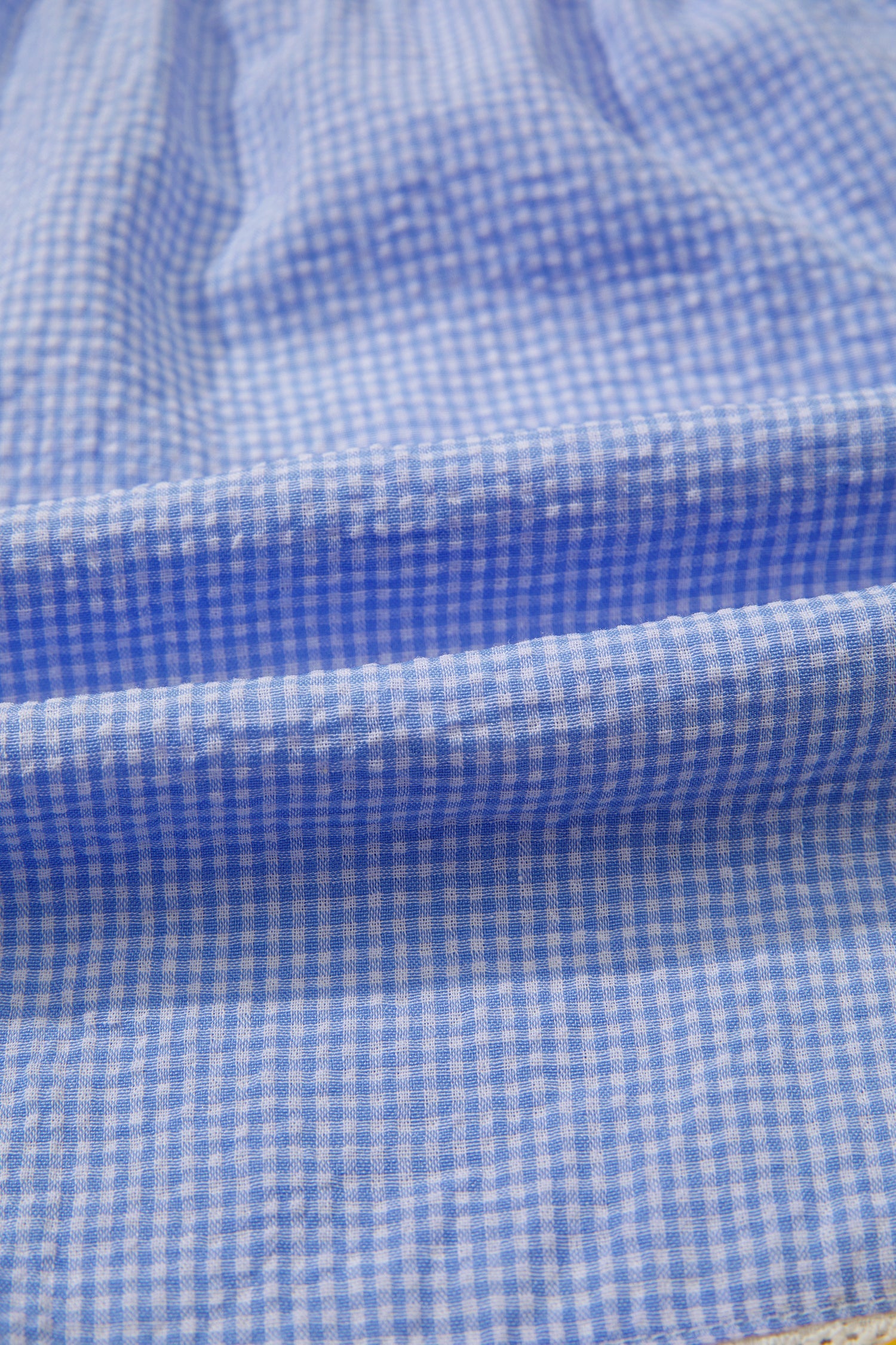 Gingham Plaid Lace Trim Button Boxer Shorts