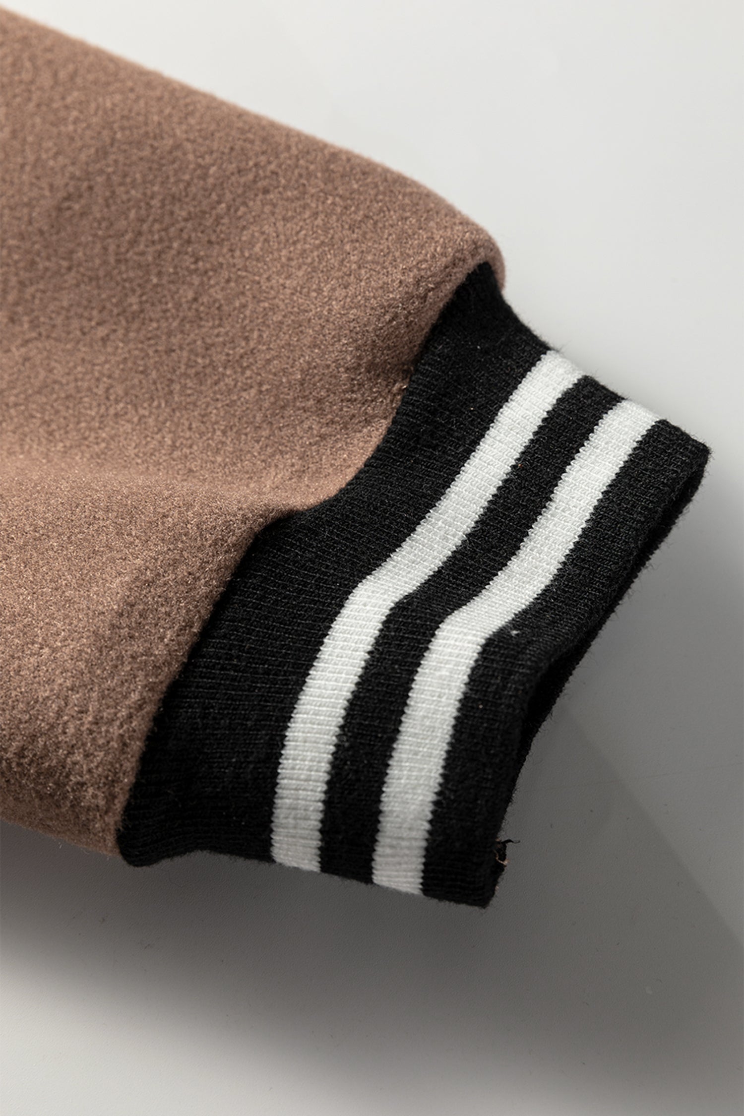 112 Four Leaf Clover Contrast Cuffed Drop Shoulder Zip Hoodie