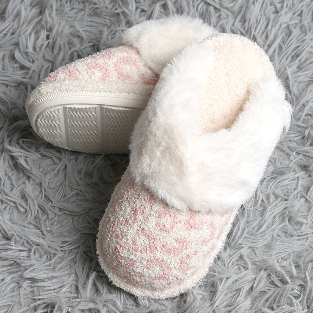 Leopard Faux Fur Soft Indoor Slippers