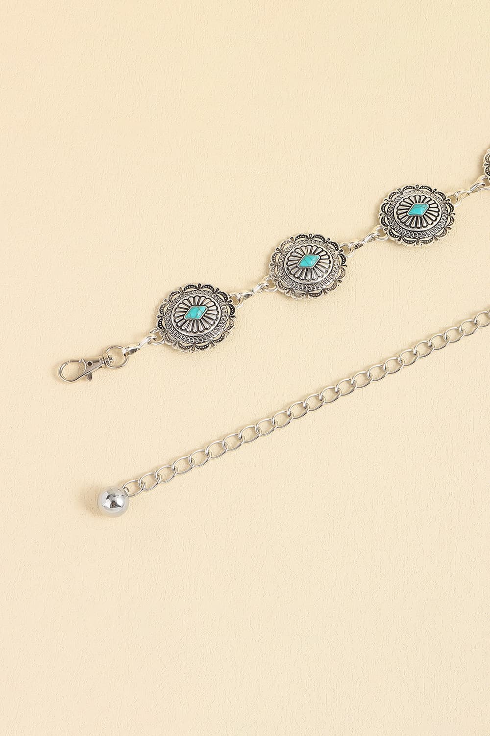 Vintage Turquoise Alloy Belt | Statement Accessory