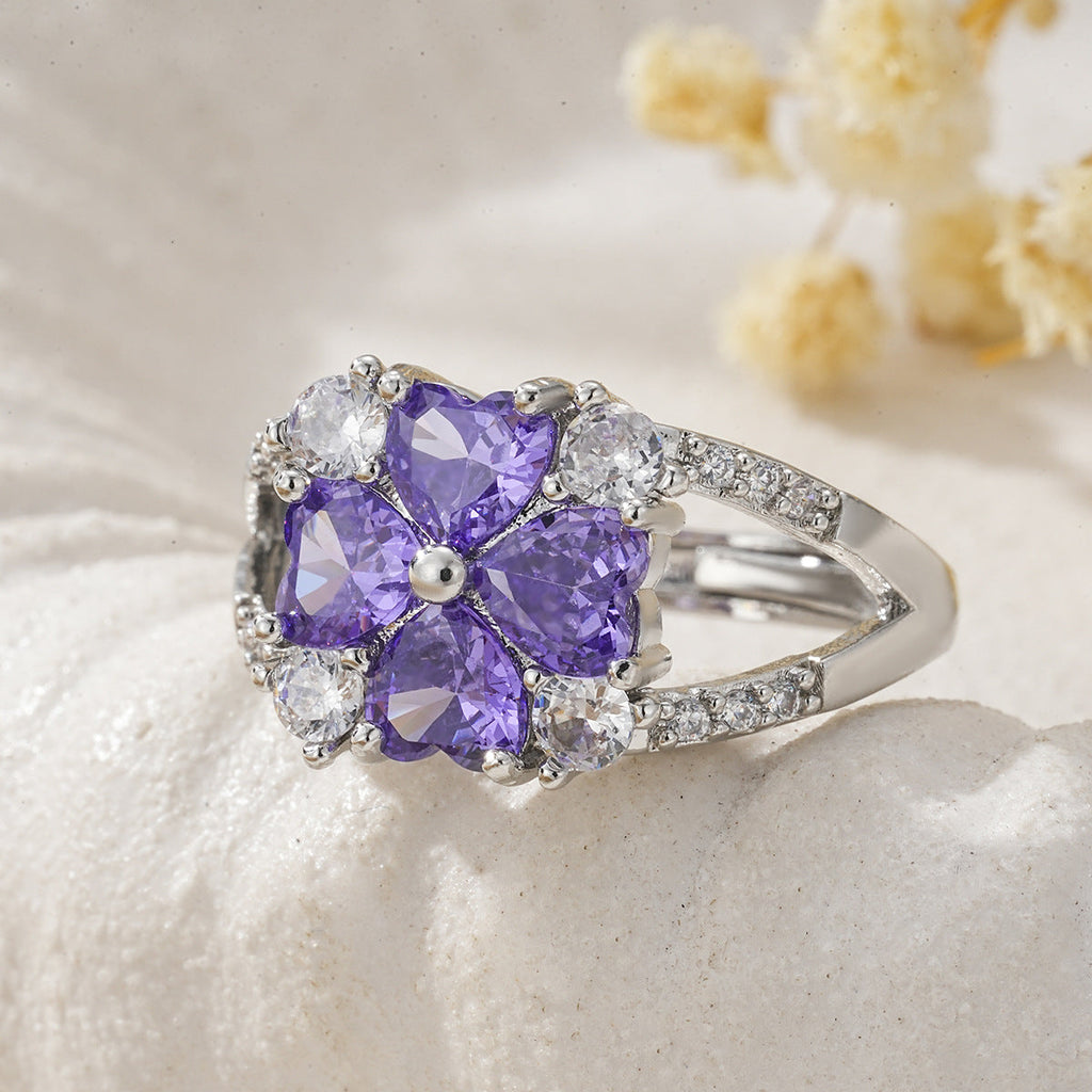 Colorful Zircon Cute Swan Ring