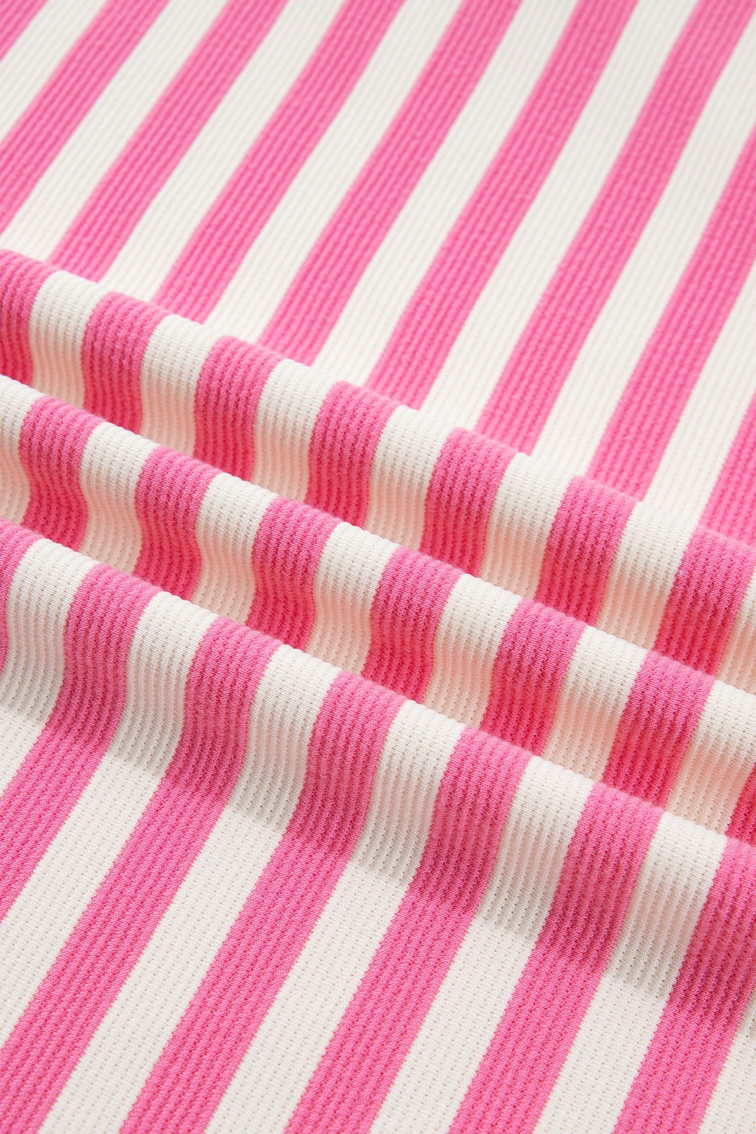 Stripe Contrast Patchwork Short Sleeve Knit Tee