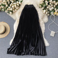 Trendy Light Luxury Pleated Mid-length Skirt