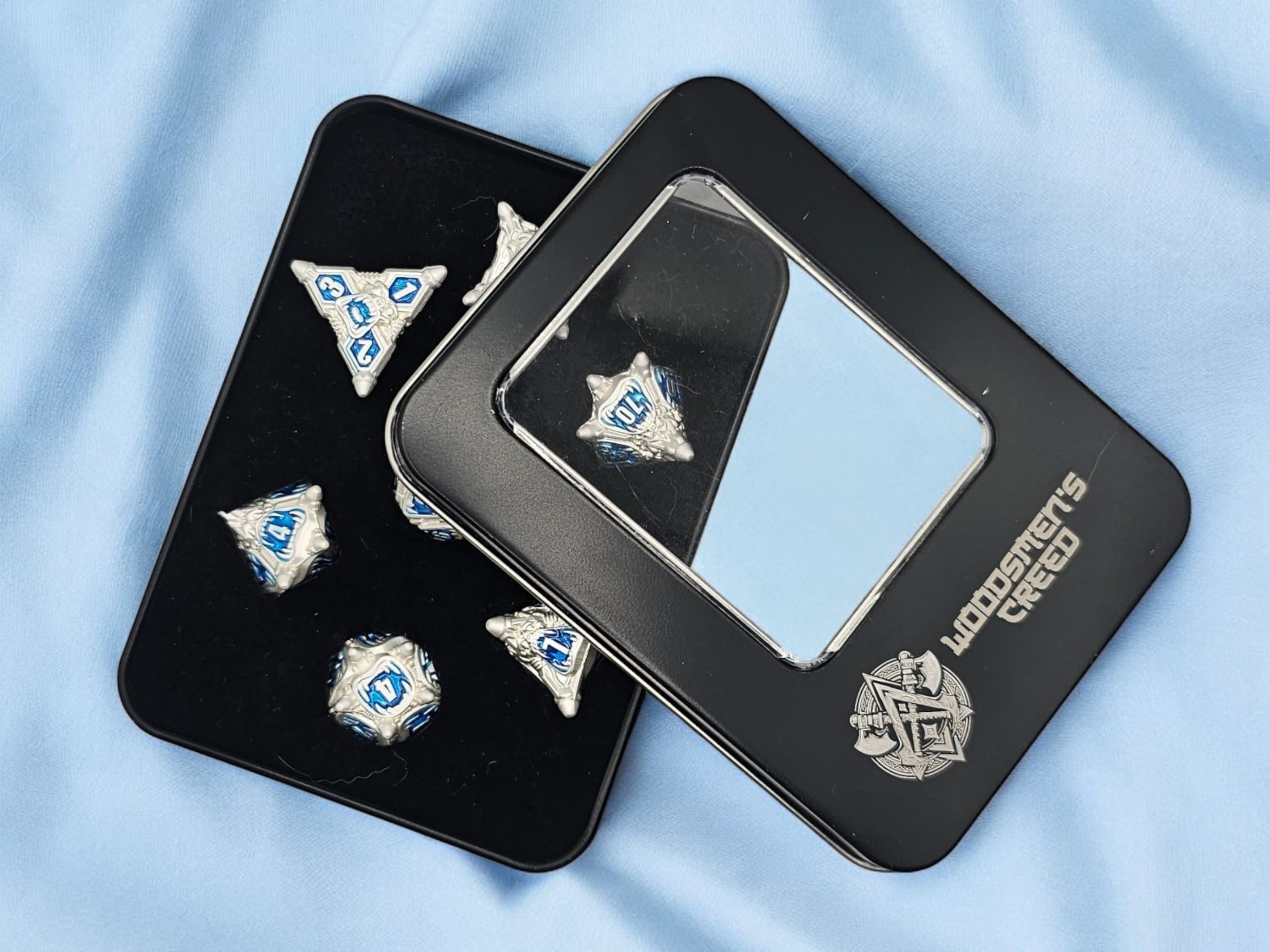 Oni Metal Dice Set – 7-Piece Demon-Inspired RPG Dice