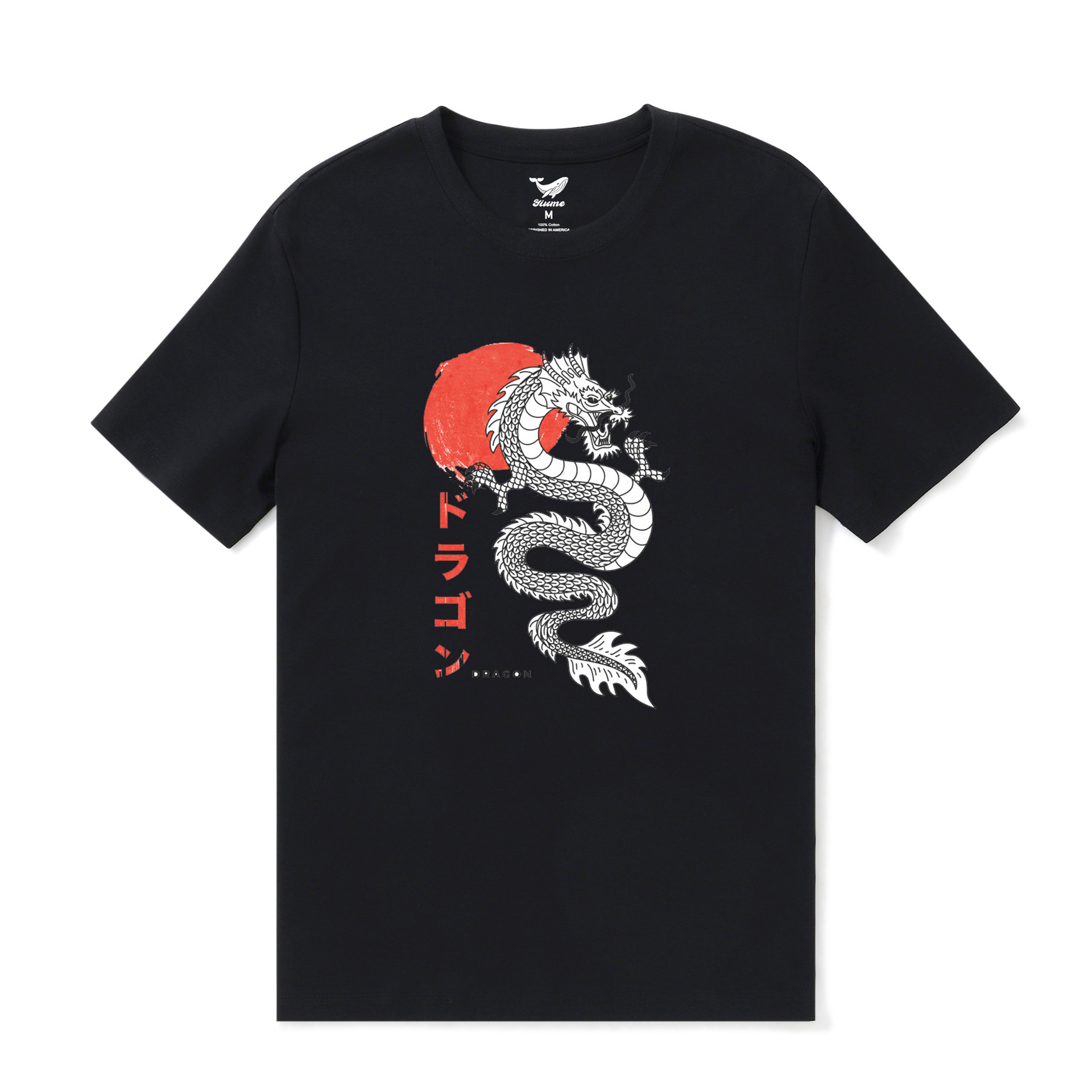 Dragon Dance Graphic Crew Neck T-Shirt in Black
