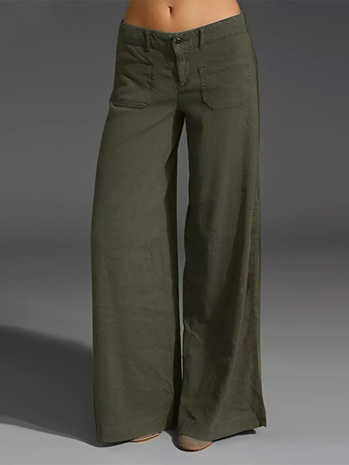 Full Size Wide Leg Pants with Pockets Plus Size