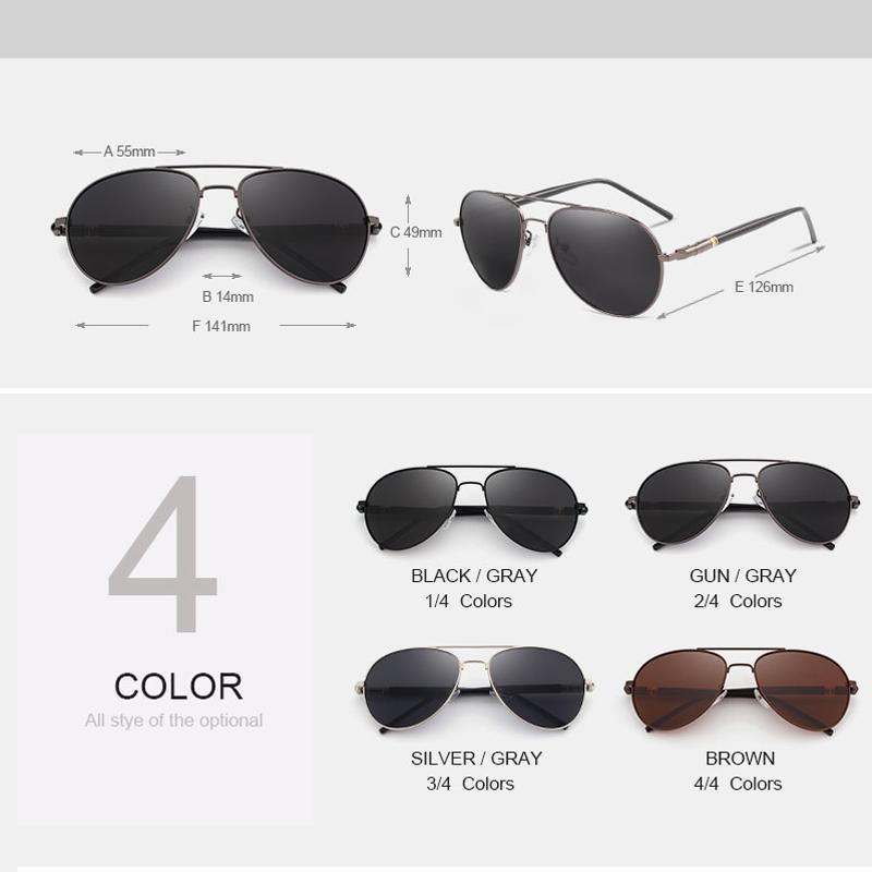 Aviation Polarized Sunglasses Unisex UV400 Driving Shades