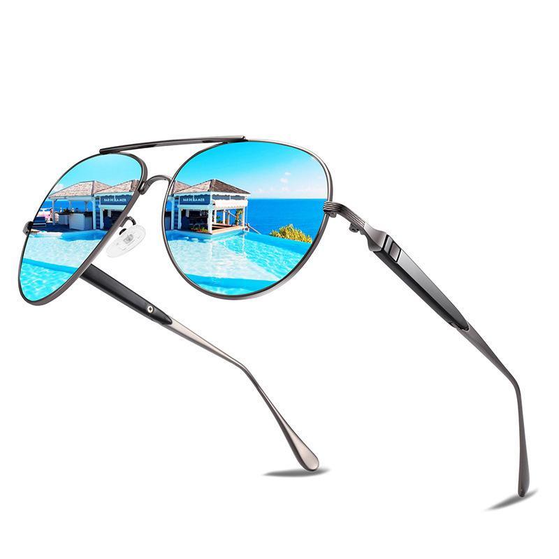Polarized Square Aviation Sunglasses for Men UV400 Protection