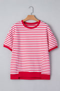 Stripe Drop Shoulder Short Sleeve T-Shirt