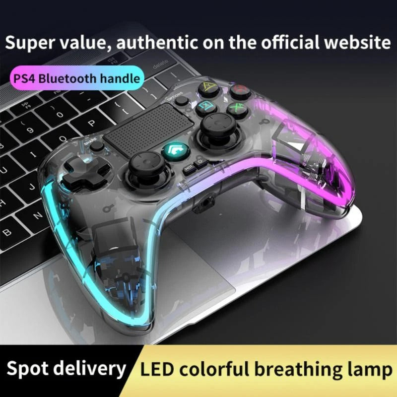 Bluetooth Wireless Transparent PS4 Gamepad Controller