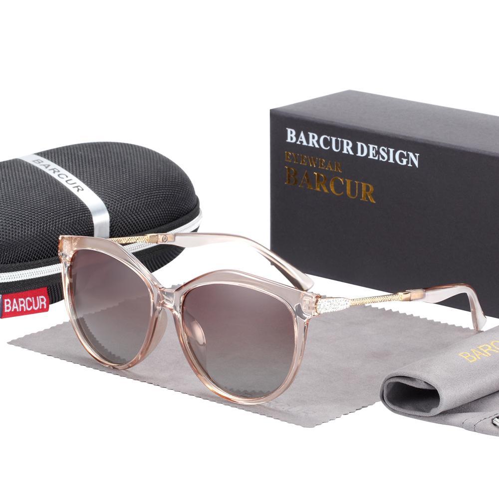 Polarized Cat Eye Sunglasses for Women with Gradient Lenses
