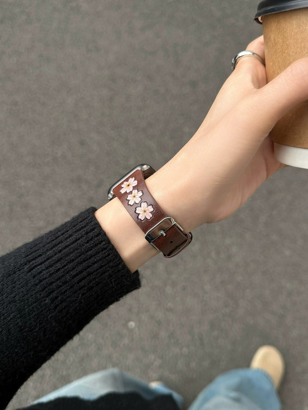 All-match Fashion Embroidered Cherry Blossom Watch Strap