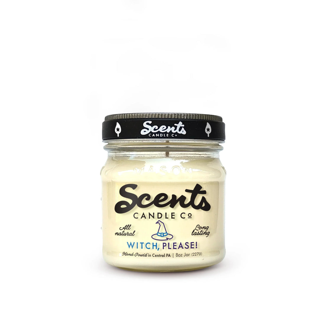 Witch Please Scented Soy Wax Candle in Mason Jar - Image 2