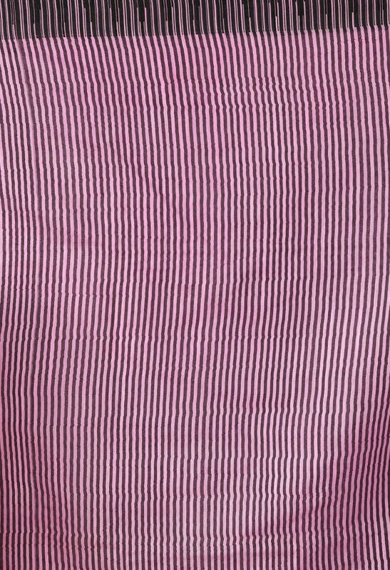 Baby Pink Bhagalpuri Handloom Silk Saree with Black Temple Border