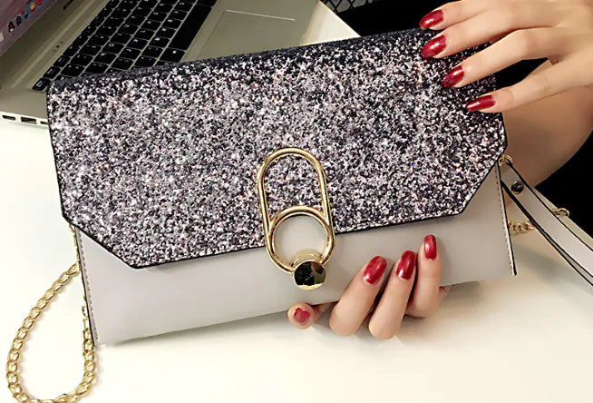 Women's Crocodile Pattern Envelope Clutch and Crossbody Bag - Image 2