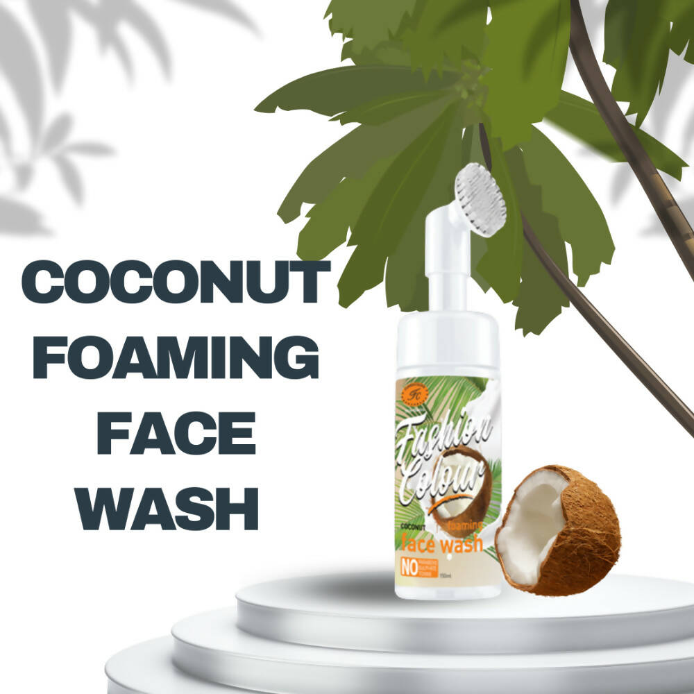Coconut Foaming Face Wash with Built-in Brush - Deep Cleansing