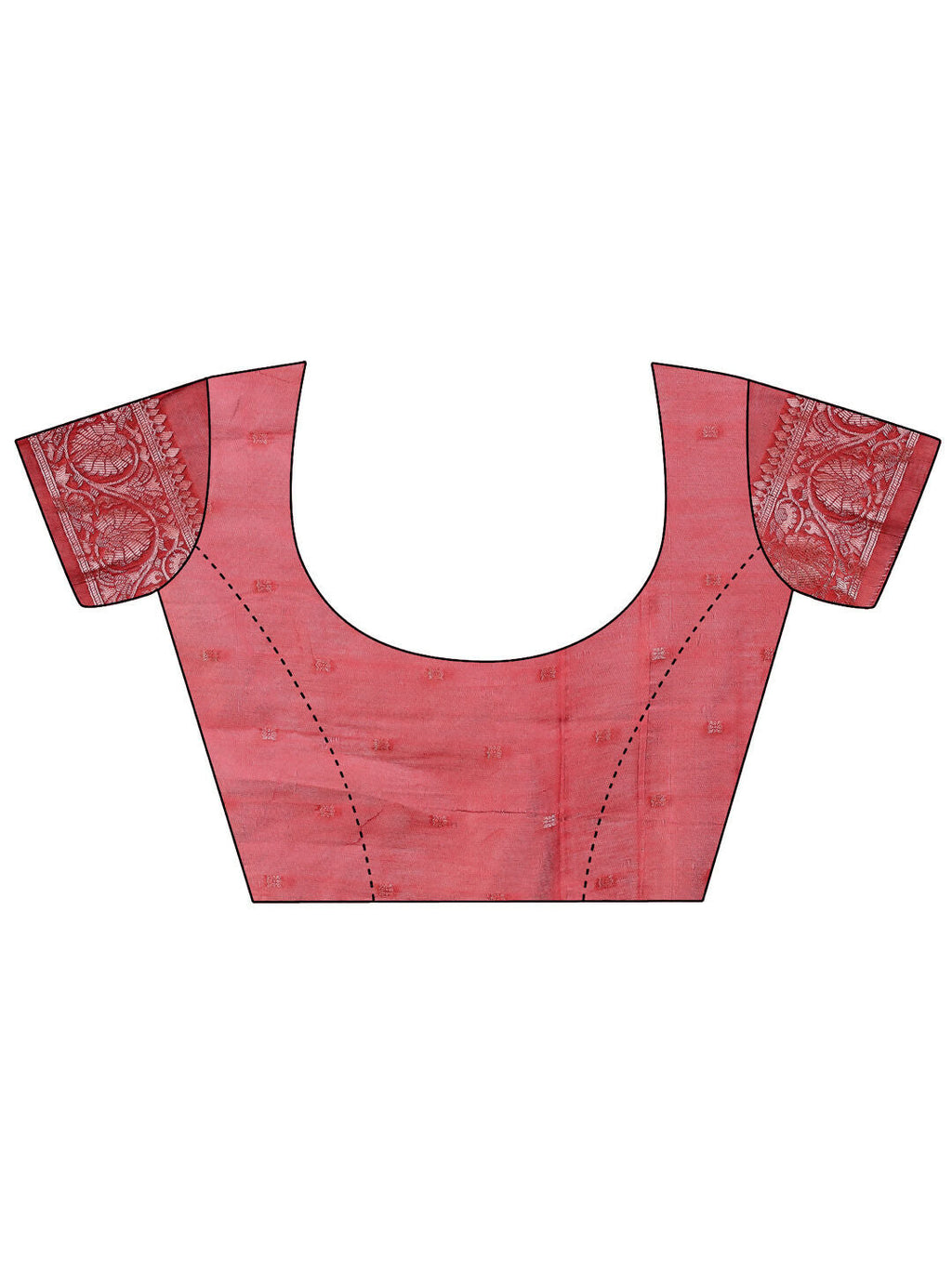Linen Cotton Rust Saree with Matching Blouse Piece