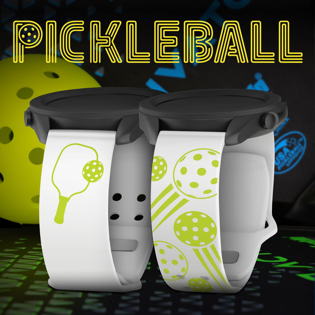 Pickleball Brights HD  Watchband for Samsung, Garmin, Fossil, and More