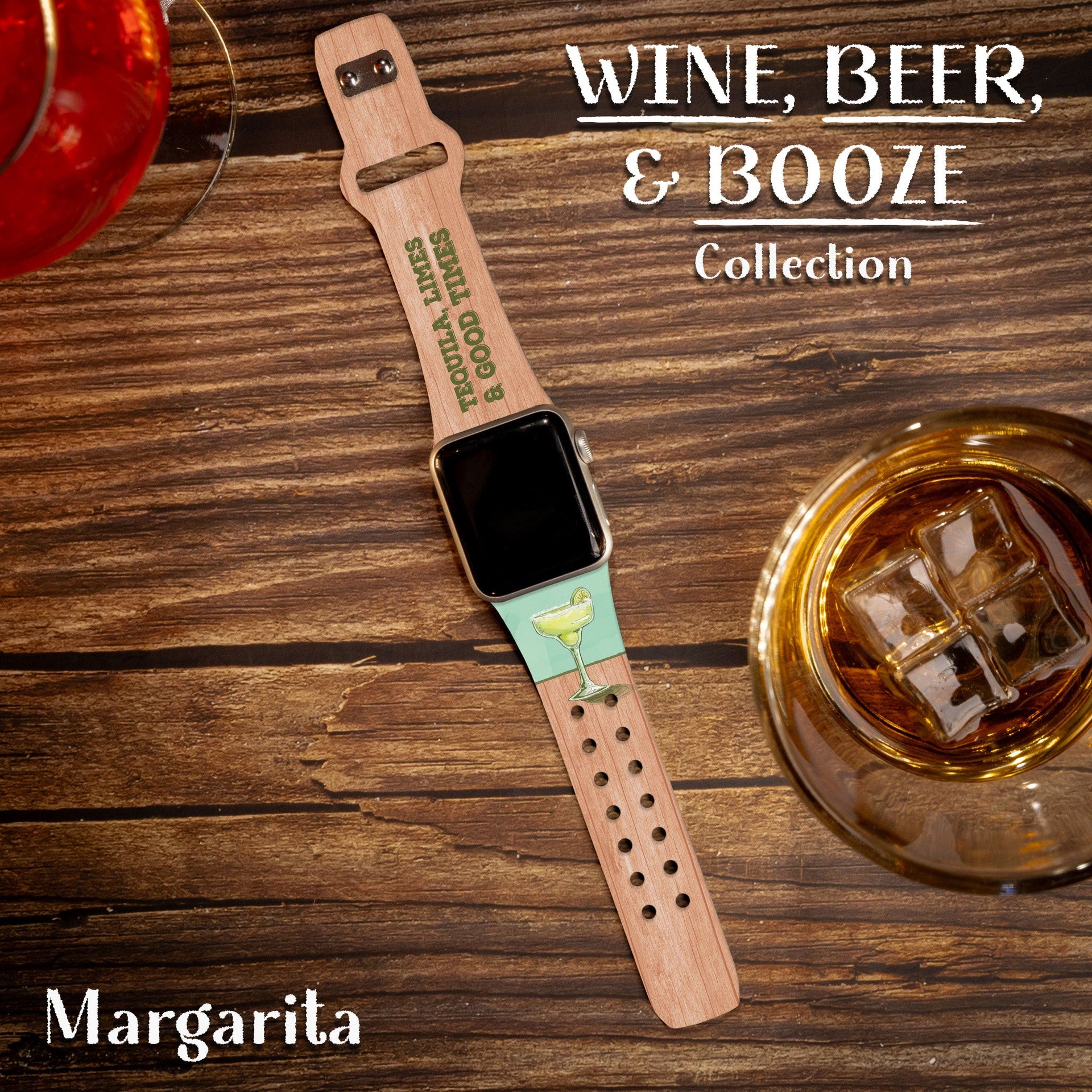 Wine, Beer & Booze HD Print Apple Watch Band