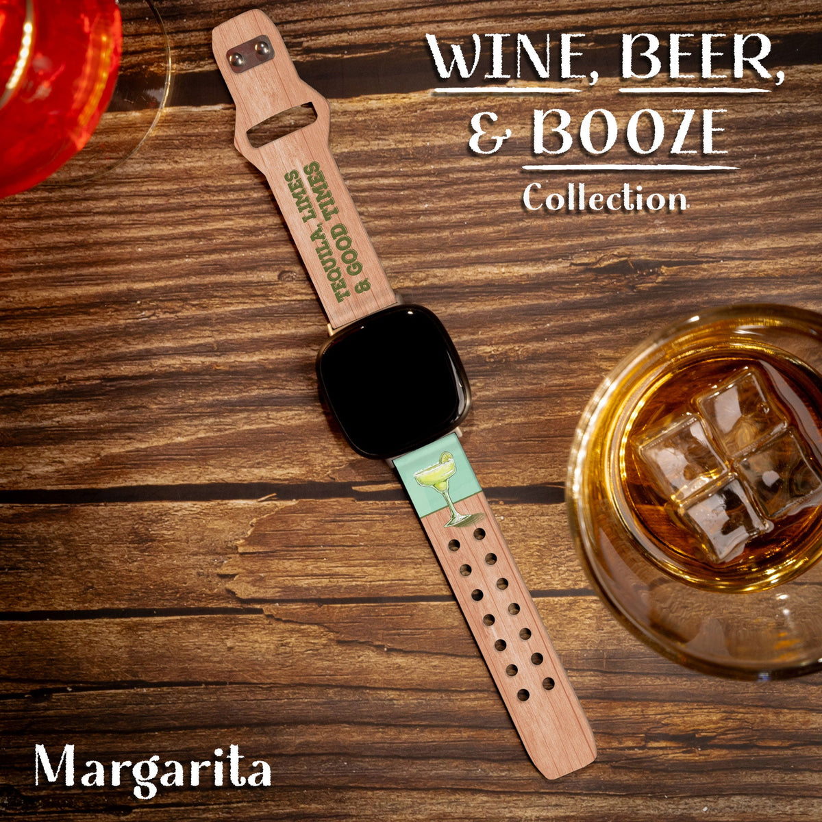 Wine Beer & Booze Champagne Watch Band for Fitbit Versa 3 Sense