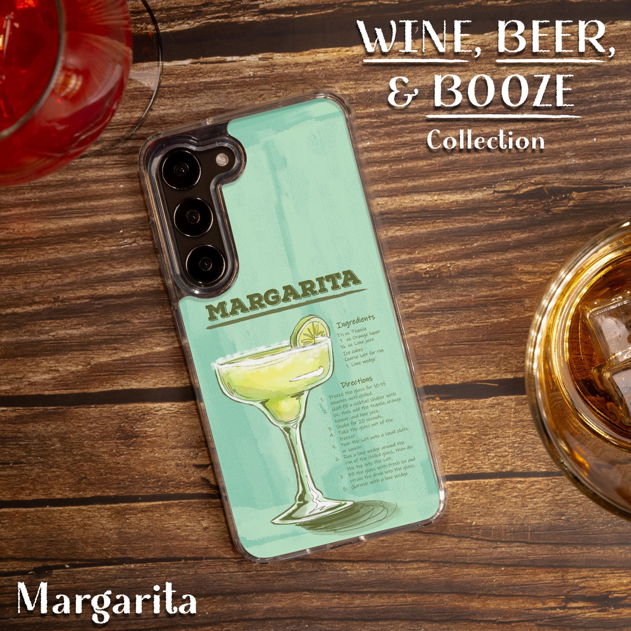 Wine, Beer & Booze Print Case for Samsung Galaxy S22, S22+, S22 Ultra