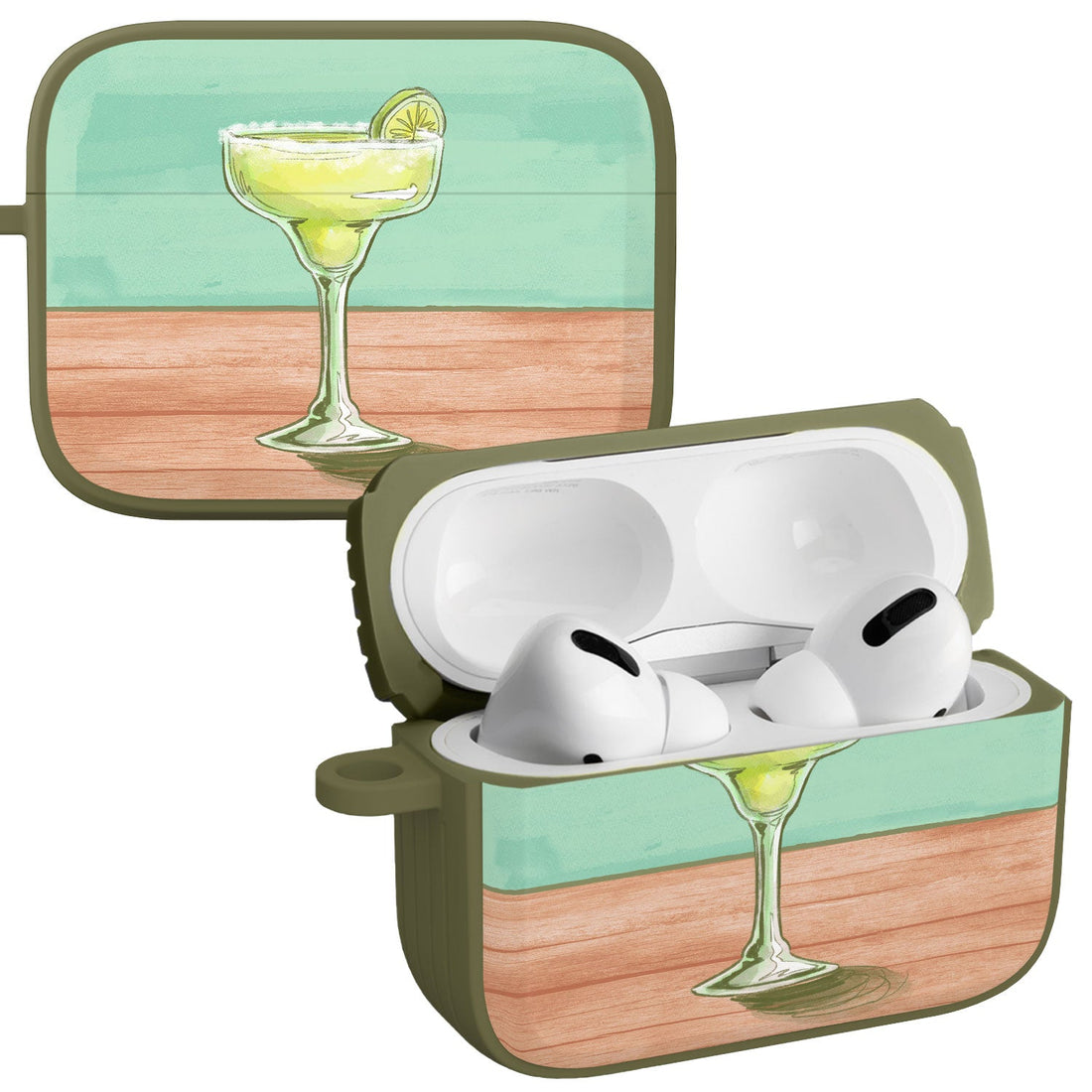 Wine, Beer & Booze AirPods Pro 1 & 2 Protective Case with Carabiner