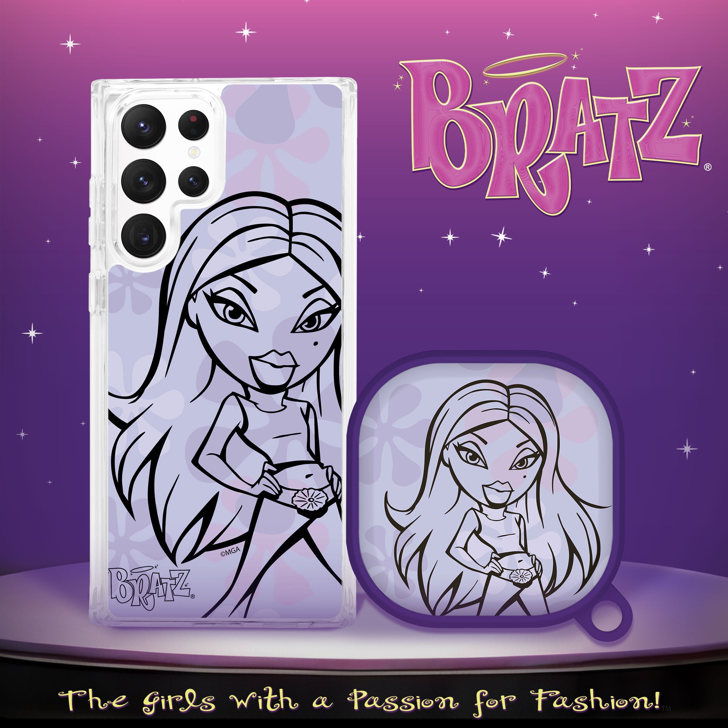 Bratz® Passion For Fashion HD Samsung Galaxy S23 Series and Buds Pro Combo Package