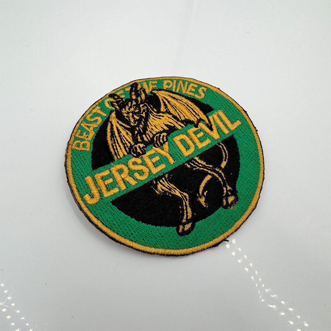 Jersey Devil Highway Sign Patch Embroidered Pine Barrens Badge