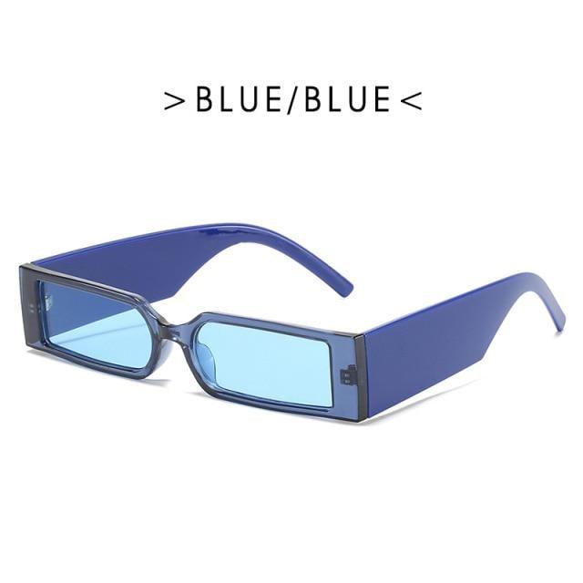 90s Vintage Narrow Rectangular Sunglasses Retro Slim Frames