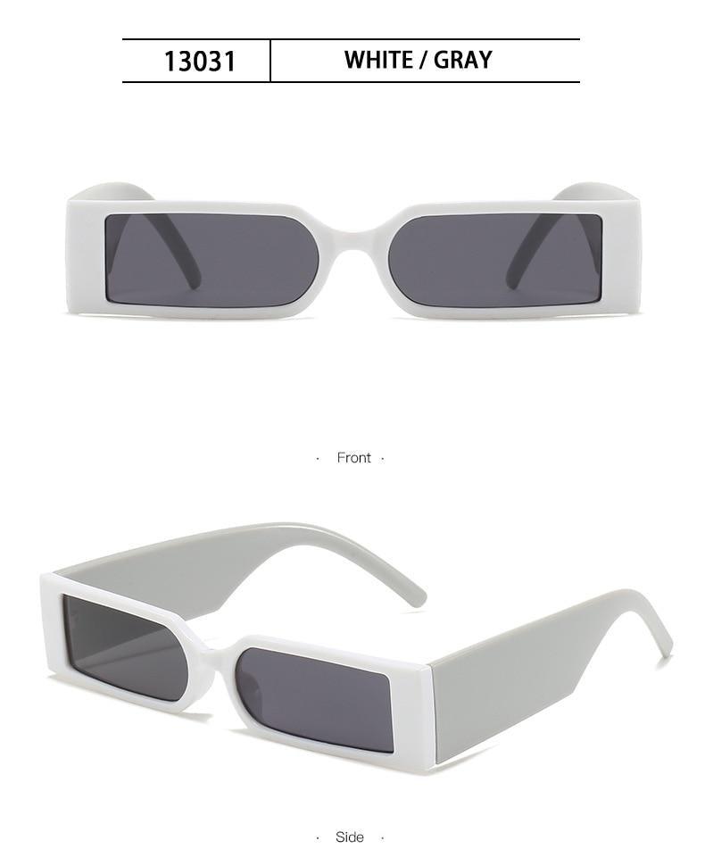 90s Vintage Narrow Rectangular Sunglasses Retro Slim Frames