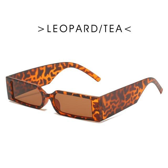 90s Vintage Narrow Rectangular Sunglasses Retro Slim Frames