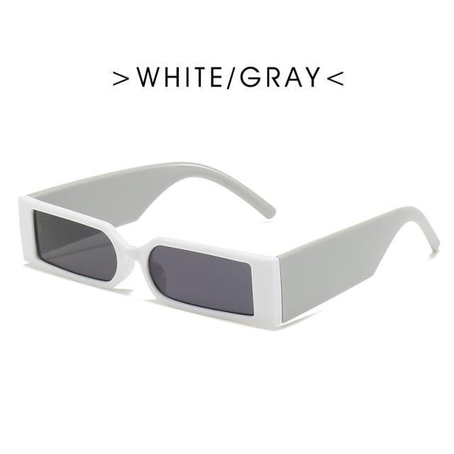 90s Vintage Narrow Rectangular Sunglasses Retro Slim Frames