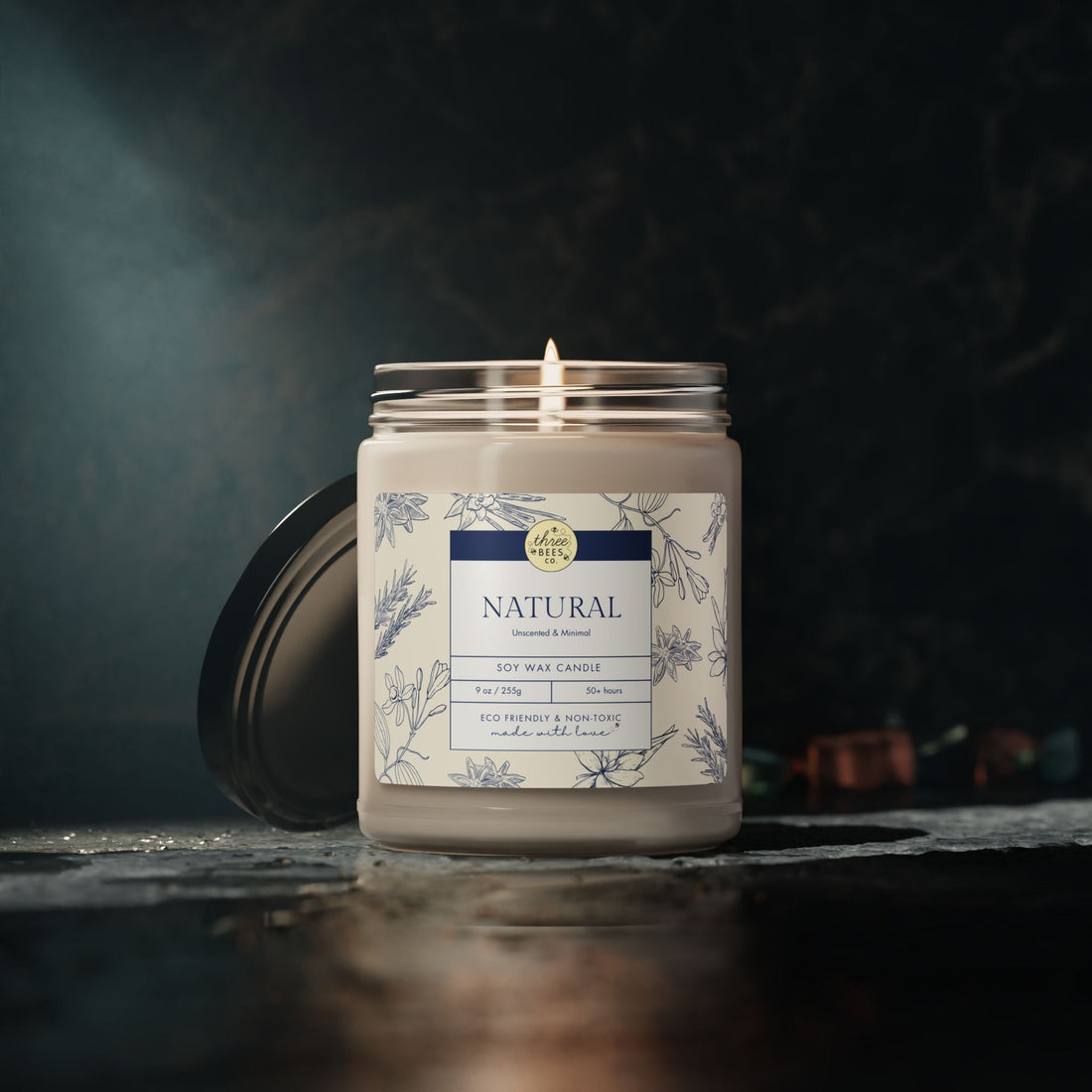 Three Bees Scented Soy Candle - 9oz