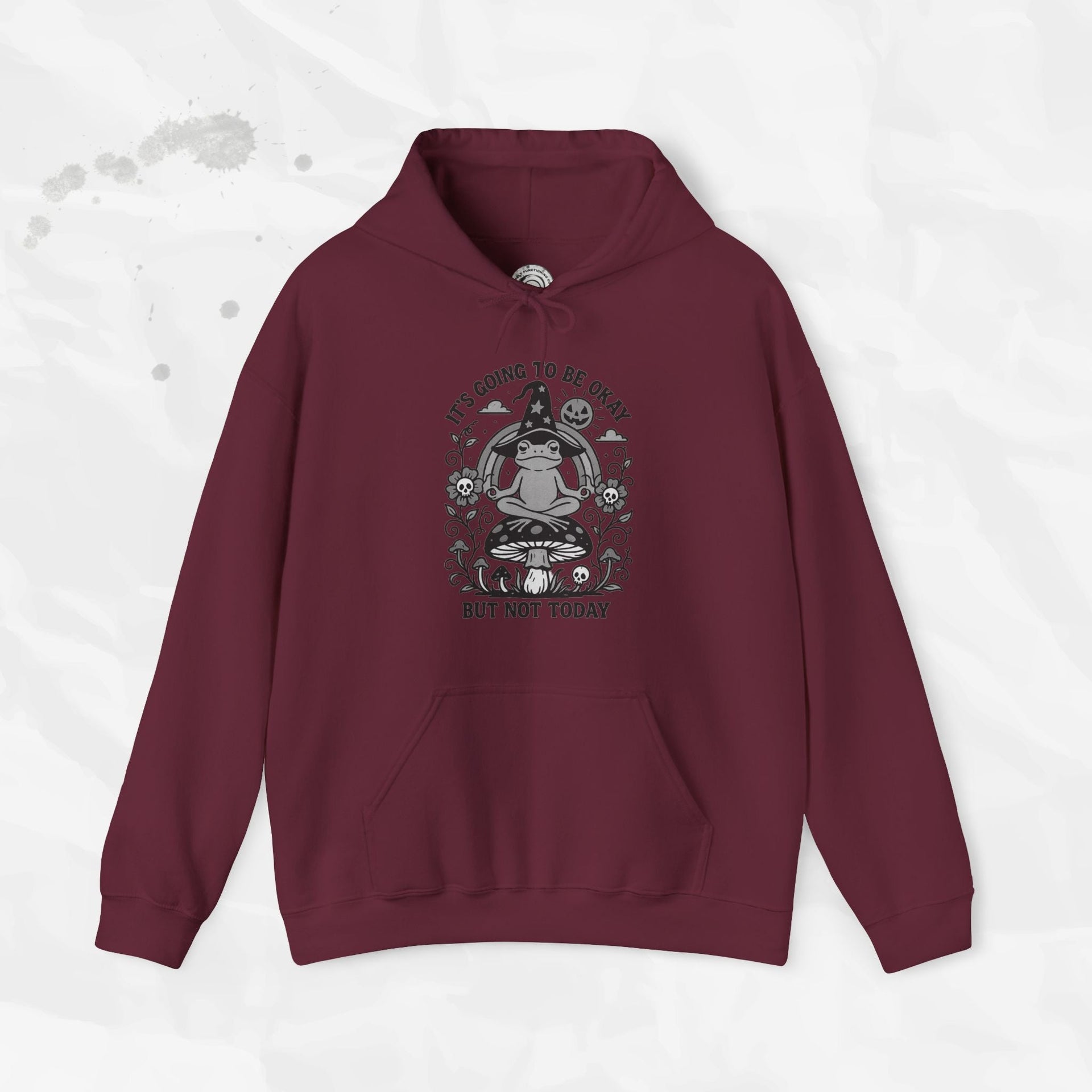 Witchy Frog Meditation Hoodie - It's Going To Be Okay Not Today
