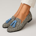 Tassel Leopard Print Round Toe Loafers Women Large Size