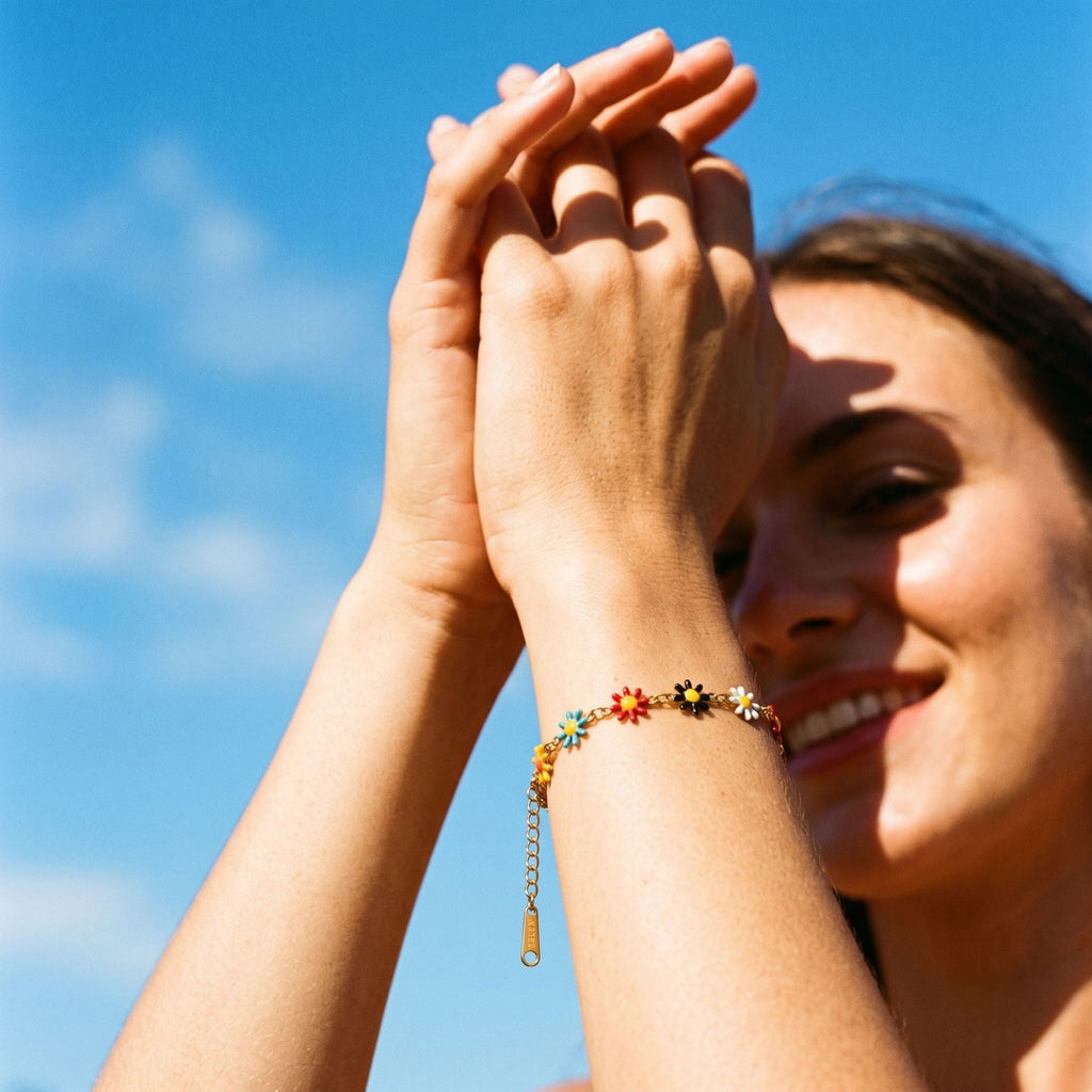 Style Collarbone Chain, Flower Enamel Drip Women Necklace, Niche Color Contrast Neck Chain Jewelry