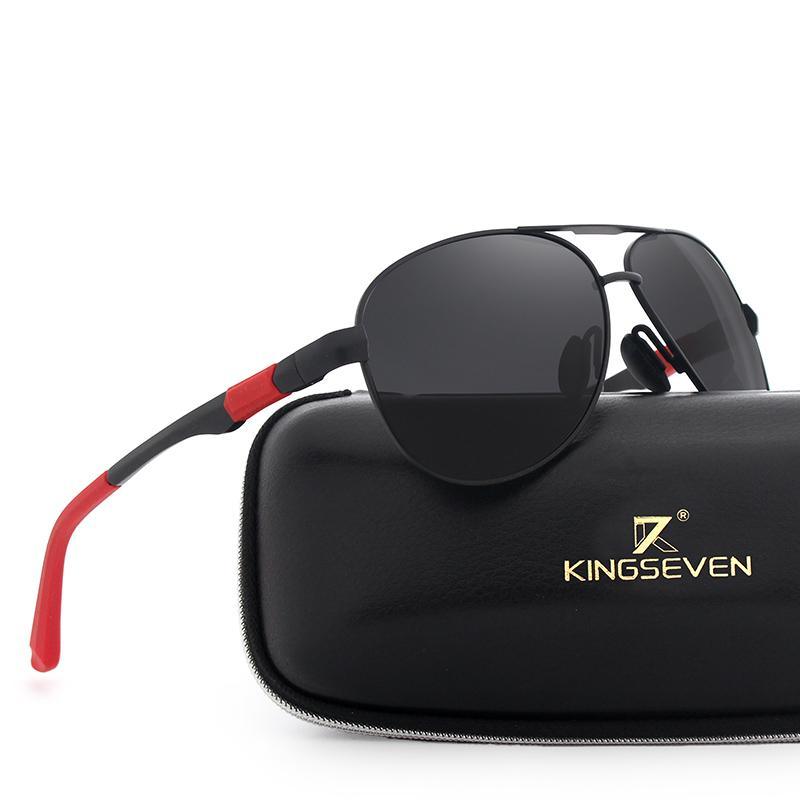 Men's Polarized Aluminum Pilot Sunglasses for Driving and Sport