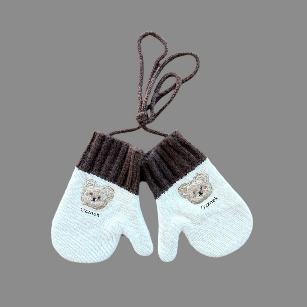 Kids Winter Gloves with String Connector – Warm & Soft